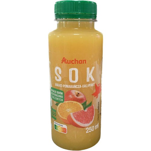 Sok HPP jabłko-pomarańczna-grejpfrut Auchan 250 ml