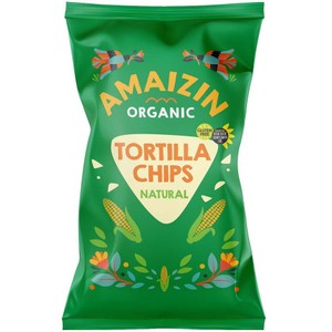 BIO Chipsy Tortilla kukurydziane solone bezglutenowe AMAIZIN 150 g