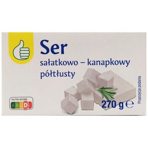 Ser sałatkowo - kanapkowy półtłusty Auchan 270 g