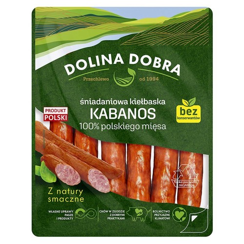 Śniadaniowa kiełbaska kabanos Dolina Dobra 200 g