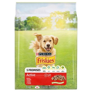Sucha karma dla psa Active z wołowiną  Friskies 3 kg