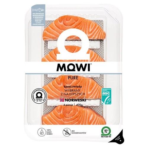 Łosoś świeży 4 porcje Mowi 400 g