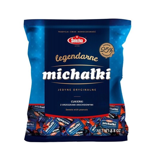 Michałki cukierki czekoladowe z orzechami arachidowymi Śnieżka 250 g