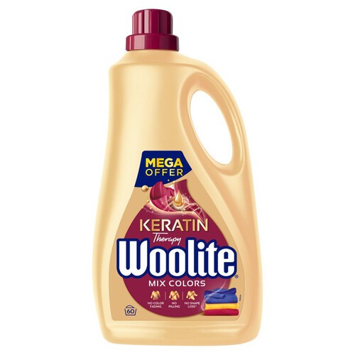 Płyn do prania tkanin kolorowych z Kreatyną  Woolite 3,6 l