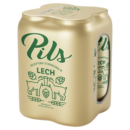 Piwo jasne Pils alk. 5,5% obj. Lech 4 x 500 ml