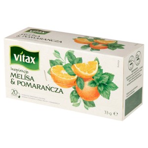 Melisa i Pomarańcza herbata ziołowa Vitax 20 torebek