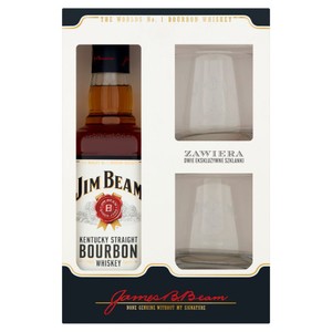 Whiskey + ekskluzywne szklanki Jim Beam 700 ml