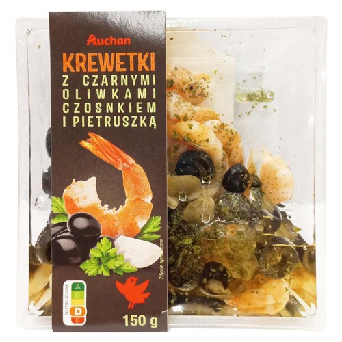 Krewetki z oliwkami czosnkiem i pietruszką Auchan 150 g