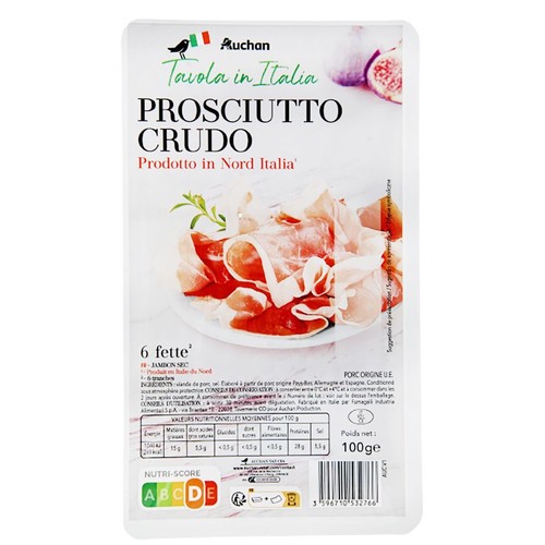 Prosciutto Crudo Auchan 100 g