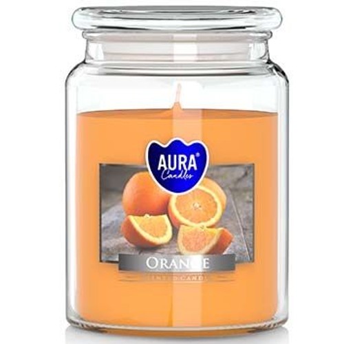 Świeca zapachowa z wieczkiem Pomarańcza Aura 1 sztuka
