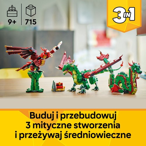 Creator 3 w 1 Średniowieczny smok 31161 LEGO 1 sztuka