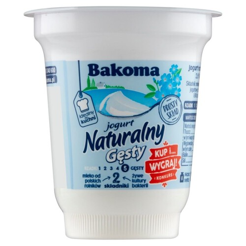 Jogurt naturalny gęsty 2.8% tłuszczu Bakoma 150 g