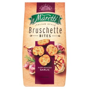 Bruschette Pieczone krążki chlebowe o smaku czosnku Maretti 75 g