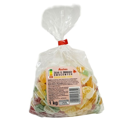 Kwaśne żelki o smakach owocowych Auchan 1 kg