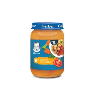 Spaghetti z kurczakiem po 8 miesiącu Gerber 190 g