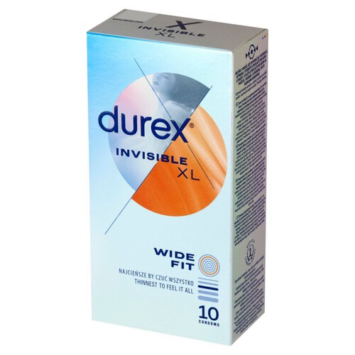 Prezerwatywy Invisible XL Durex 10 sztuk