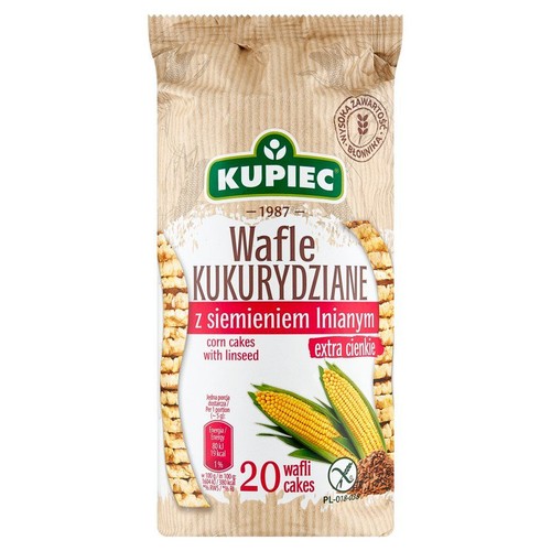 Wafle kukurydziane z siemieniem lnianym Kupiec 112 g