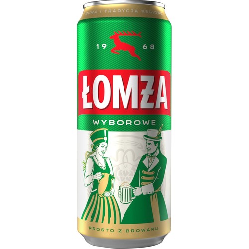Piwo jasne alk.6% obj. Łomża 4 x 500 ml