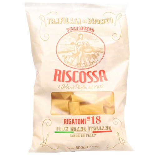 Makaron z semoliny z pszenicy durum Rigatoni Riscossa 500 g