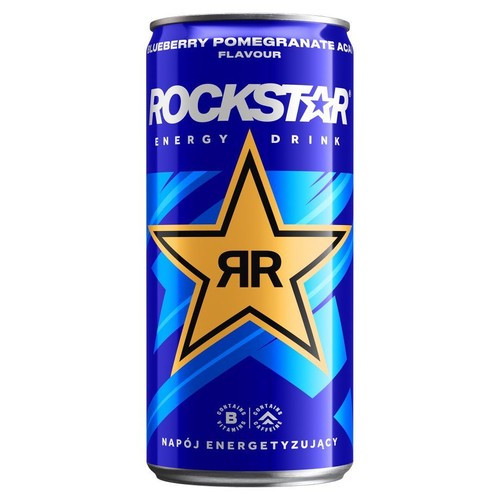 Gazowany napój energetyzujący o smaku owoców jagodowych i granatu Rockstar 250 ml