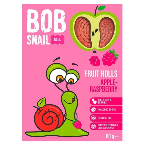 Przekąska jabłko-malina bez dodatku cukru Bob Snail 60 g