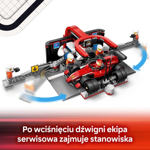 City F1® Pit stop i mechanicy z bolidem Ferrari 60443 LEGO 1 sztuka