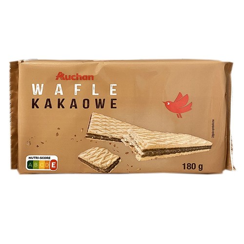 Wafelki kakaowe  Auchan 180 g 