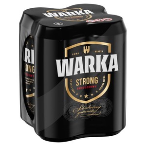 Strong piwo jasne pasteryzowane alk. 6.5% obj.  Warka 4 x 500 ml
