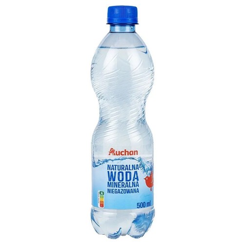 Woda mineralna niegazowana Auchan 0,5 l