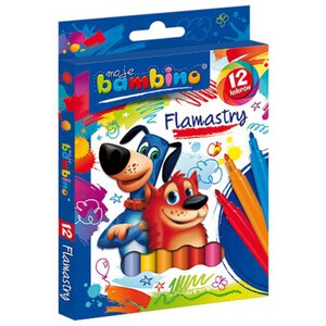 Flamastry  12 kolorów BAMBINO 12 sztuk