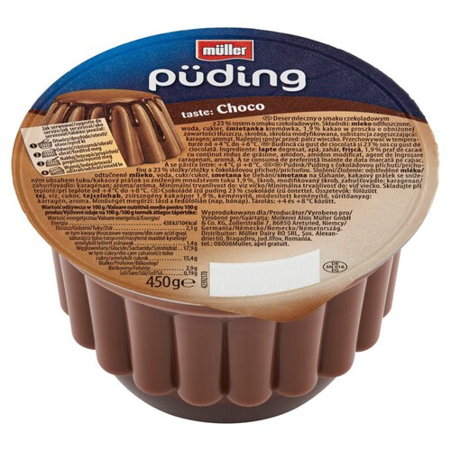 Puding czekoladowy z sosem czekoladowym Muller 450 g