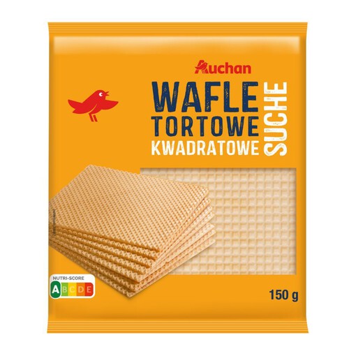 Wafle tortowe suche  Auchan 150 g