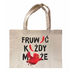 Torba zakupowa bawełniana "Fruwać każdy może" 38 x 42 cm Auchan 1 sztuka Auchan 1 szt.