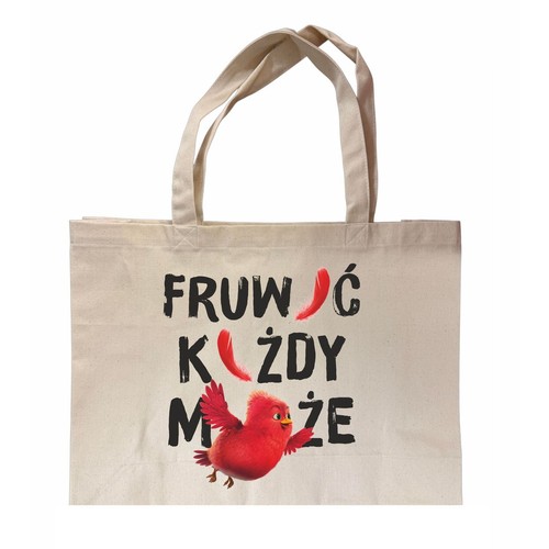 Torba zakupowa bawełniana "Fruwać każdy może" 38 x 42 cm Auchan 1 sztuka Auchan 1 szt.