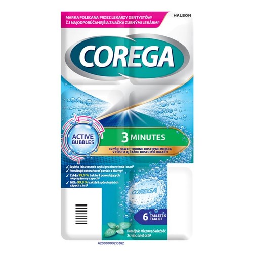 Tabletki do czyszczenia protez Corega 6 sztuk