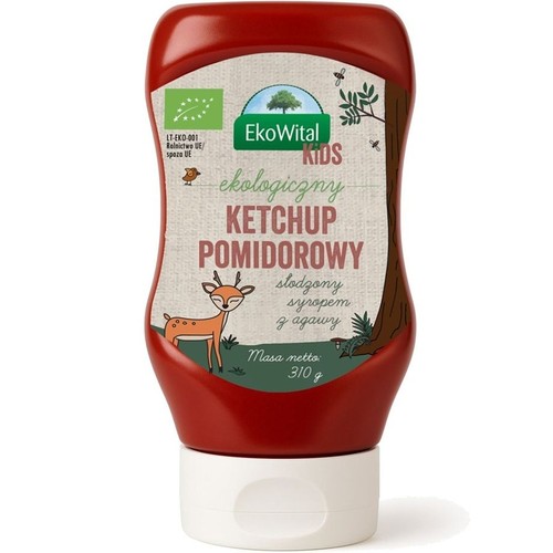 Ekologiczny Ketchup pomidorowy dla dzieci   EkoWital 310 g