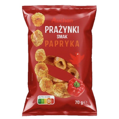 Prażynki smak papryka Auchan 70 g