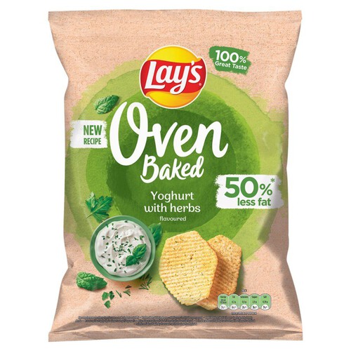 Chipsy Oven Baked o smaku jogurtu z ziołami  Lays 180 g