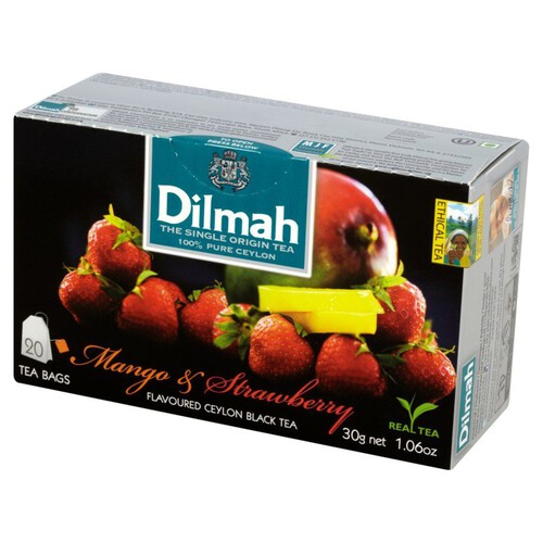 Czarna herbata z aromatem mango i truskawki Dilmah 20 torebek