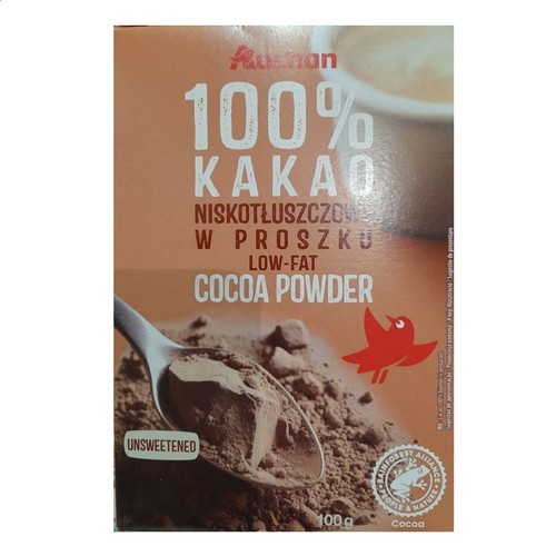 Kakao w proszku o obniżonej zawartości tłuszczu Auchan 100 g