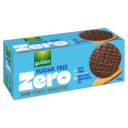 Digestive herbatniki bez cukru z ciemną czekoladą Gullon 270 g