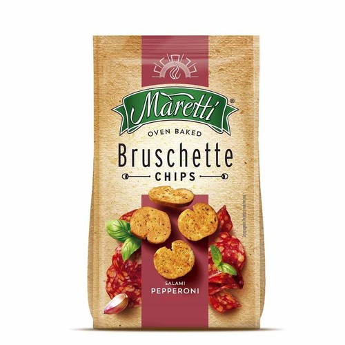 Bruschette Pieczone krążki chlebowe o smaku pepperoni Maretti 70 g