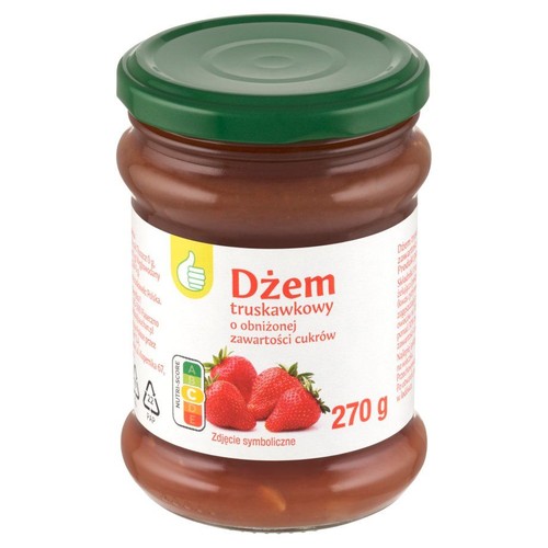 Dżem truskawkowy niskosłodzony Auchan 280 g