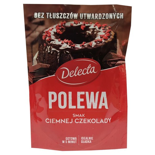 Polewa do ciast o smaku ciemnej czekolady Delecta 100 g