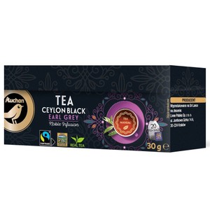 Herbata czarna ekspresowa Earl Grey   Auchan 20 torebek