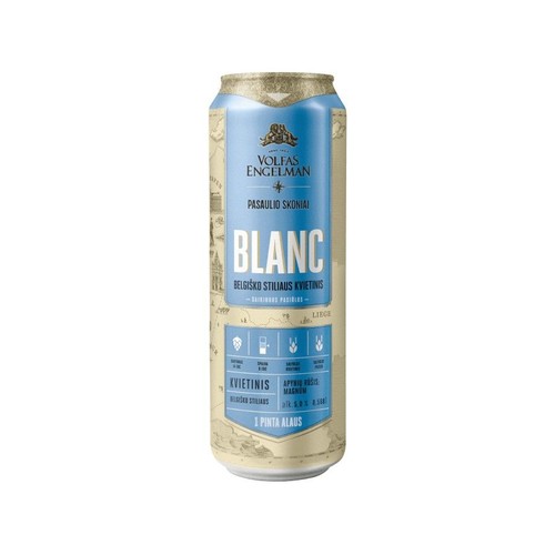 Piwo pszeniczne BLANC alk. 5,0% obj. Volfas Engelman 568 ml