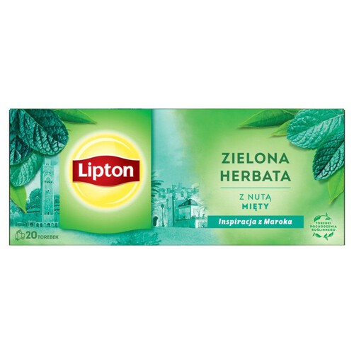 Herbata zielona z nutą mięty Lipton 20 torebek