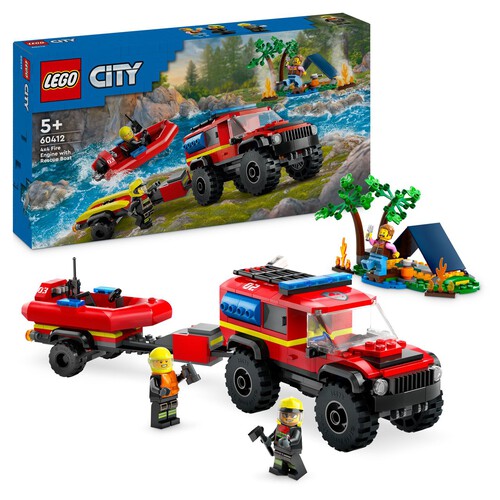 City Terenowy wóz strażacki z łodzią ratunkową 60412 LEGO zestaw