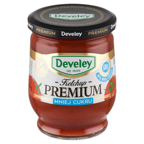 Ketchup Premium mniej cukru Develey 290 g