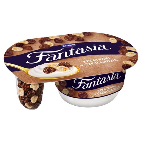 Fantasia Jogurt kremowy z płatkami w czekoladzie Danone 102 g